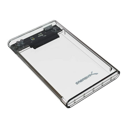 Sabrent 2.5-Inch SATA to USB 3.0 Tool-Free Clear External Hard Drive Enclosure [Optimized for SSD, Support UASP SATA III]