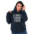 thumbnail image 3 of Inspirational Saying Stand Up Show Up Unisex Plus Fleece Graphic Hoodie Brisco Brands 4X, 3 of 4
