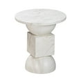 thumbnail image 3 of Pemberly Row Traditional Chip Marble Print Indoor / Outdoor Side Table, 3 of 6