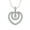 10K White Gold, variant on 10K White Gold Round Diamond Heart Lock Pendant with Sterling Silver Chain Necklace (1/2 cttw, I-J Color, I2-I3 Clarity), 18"