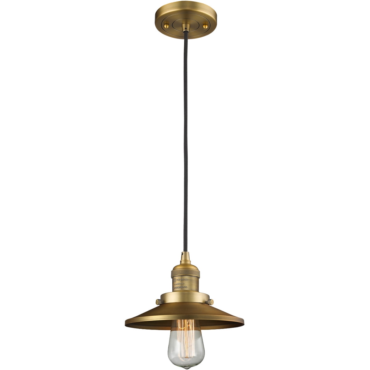 Mini Pendants 1 Light Fixtures With Brushed Brass Finish Medium Base