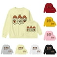 thumbnail image 1 of Ensemble de Chandails Assortis pour la Famille, Chandails à Col Rond Imprimés pour Maman et Fille, Chandails à Col Rond à Motif Mignon, Tenues Familiales Décontractées pour le Quotidien, 1 of 7
