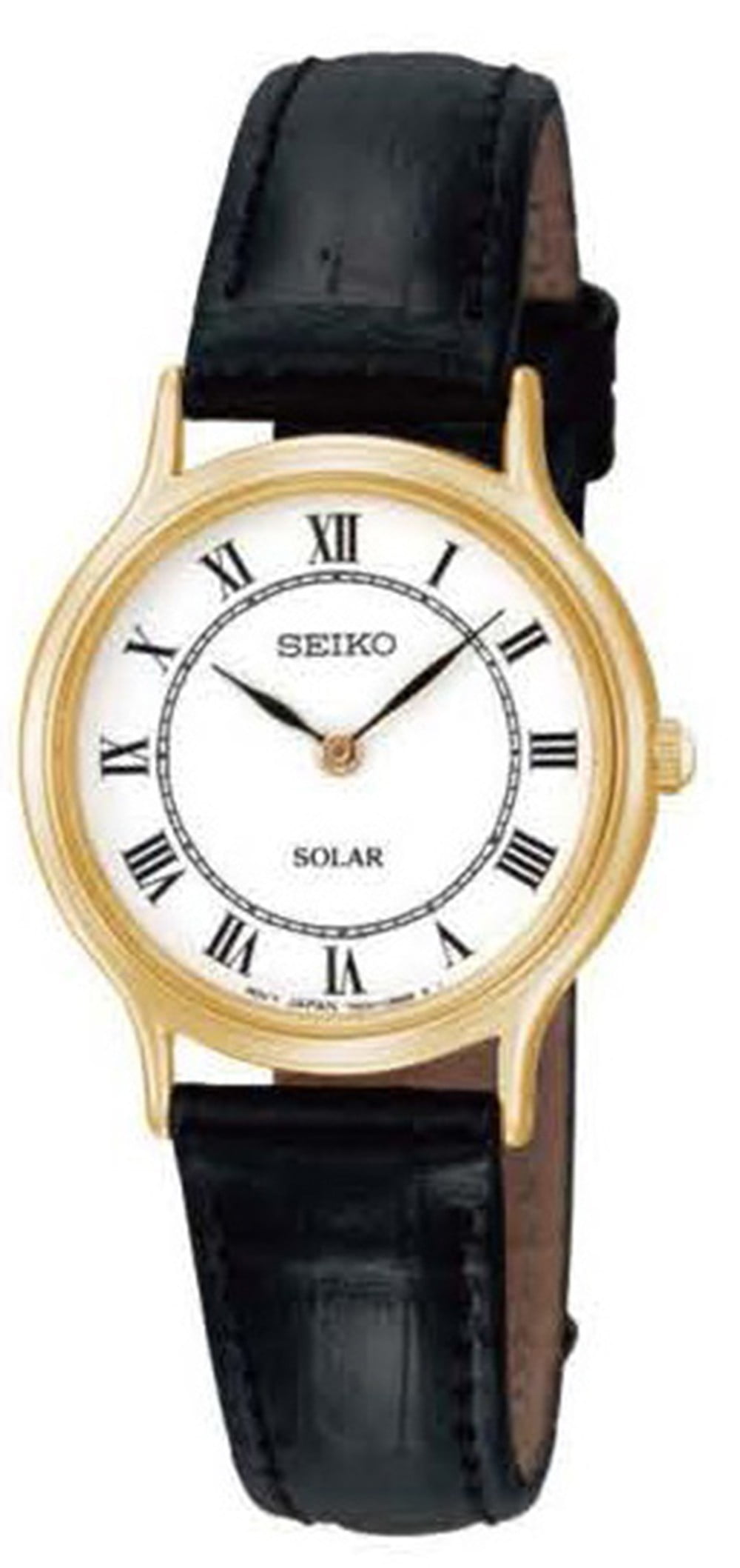 Seiko Seiko Women's Solar Stainless Steel Case Leather Strap White