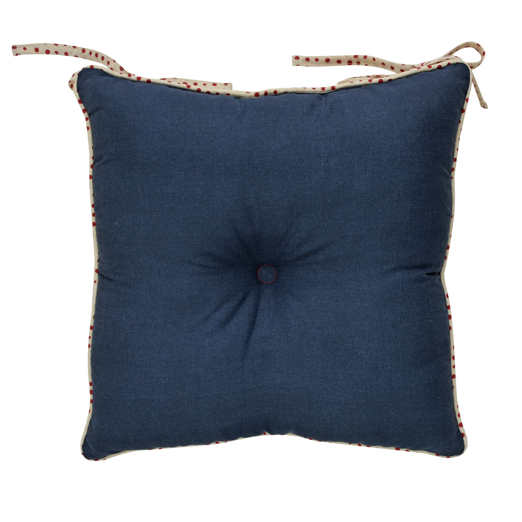 The Pioneer Woman Denim Reversible Chair Cushion, 16" x 16" BrickSeek