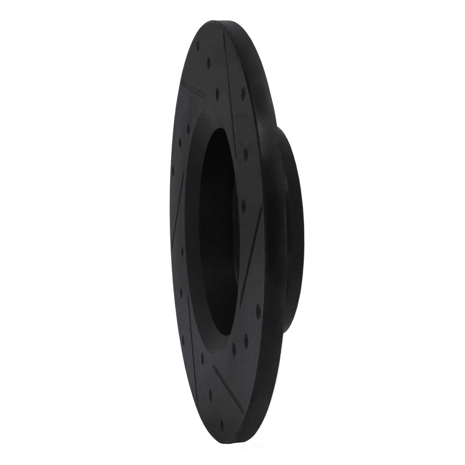 Dynamic Friction Company 633-76092L DFC Brake Rotor - Drilled And Slotted - Black