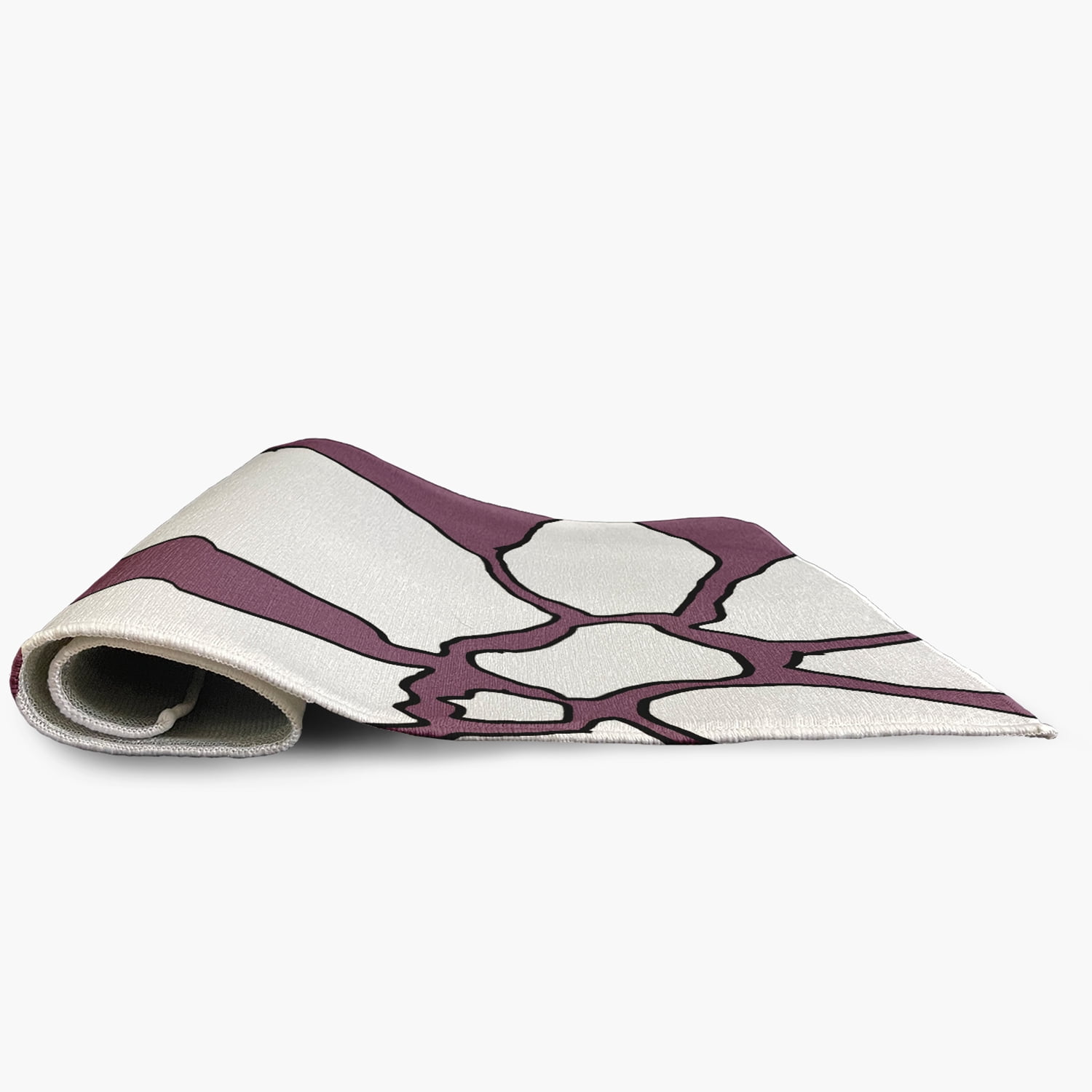 Simply Daisy 4' x 6' Purple Petal Lines Spring Chenille Indoor/Outdoor Rug