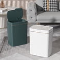 thumbnail image 7 of 4 Gal Auto Sensor Trash Can – 15L Slim Bin, Silent Soft-Close Lid, Waterproof PP, 30 cm Tall,USB-C Charge, 1-Pack,Green, 7 of 7