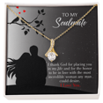 thumbnail image 1 of To My Girlfriend Incredible Woman Alluring Ribbon Necklace Message Card, 1 of 7