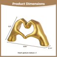 thumbnail image 4 of Estatua de gesto de amor para decoración del hogar, estatua de manos de corazón dorado para mesa de estante, decoraciones de arte estético moderno de resina, escultura de gesto, regalos para los días, 4 of 5