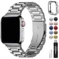 thumbnail image 1 of Correa Acero Inoxidable Fullmosa Plata Compatible con Apple Watch 44mm 42mm 45mm 46mm Para iWatch Ul, 1 of 12