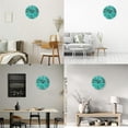 thumbnail image 5 of Weathered Blue Wooden Shabby Wood Teal Turquoise Green Painted Vintage Wall Clock Decorative for Living Room Decor Kitchen Bathroom Bedroom Office Silent Outdoor Waterproof Patio Wooden Analog Clock, 5 of 6