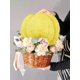 thumbnail image 1 of 1pc Natural Palm Leaf Woven Handmade Wedding Fan, Yellow Portable Hand-Cranked Fan, Detachable Handmade Raffia Fan, Wedding Gift Fan, 1 of 5