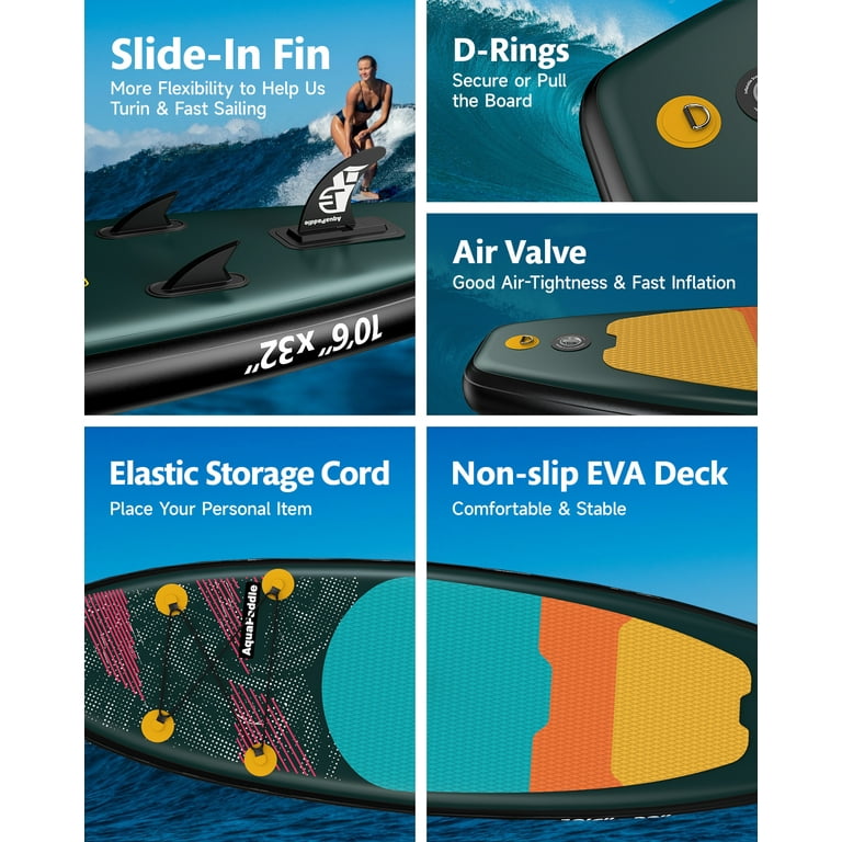 LNOW 10'6" Inflatable Stand Up Paddle Board photo 3