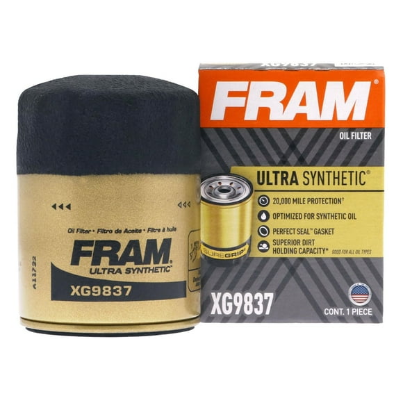 Filtre à huile ultra synthétique FRAM, XG9837 Filtre à huile de 32 000 km