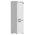 thumbnail image 2 of Forno Storico 22-Inch Retro bottom freezer Fridge in White, 9 cu.ft, copper-tone handle, 2 of 6
