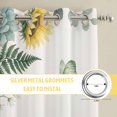 thumbnail image 6 of Spring Sunflower Kitchen Curtains Window Panels, Garden Botanical Leaves Butterflies Insulated Window Treatment Curtain, Grommet Curtains for Bedroom/Living Room/Bathroom, 2 Piece 42"Wx63"L, 6 of 8