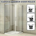 thumbnail image 4 of Grusce Shower Door Rollers Aluminum Alloy Shower Door Roller Good Stability Curved Shower Door Roller Easy to Install Roller Easy to Maintain Roller for Bathroom Doors, 4 of 7