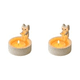 thumbnail image 1 of Candelabro de resina con diseño de gatito de dibujos animados, regalo para amantes de los gatos (oreja), color blanco, 1 of 4