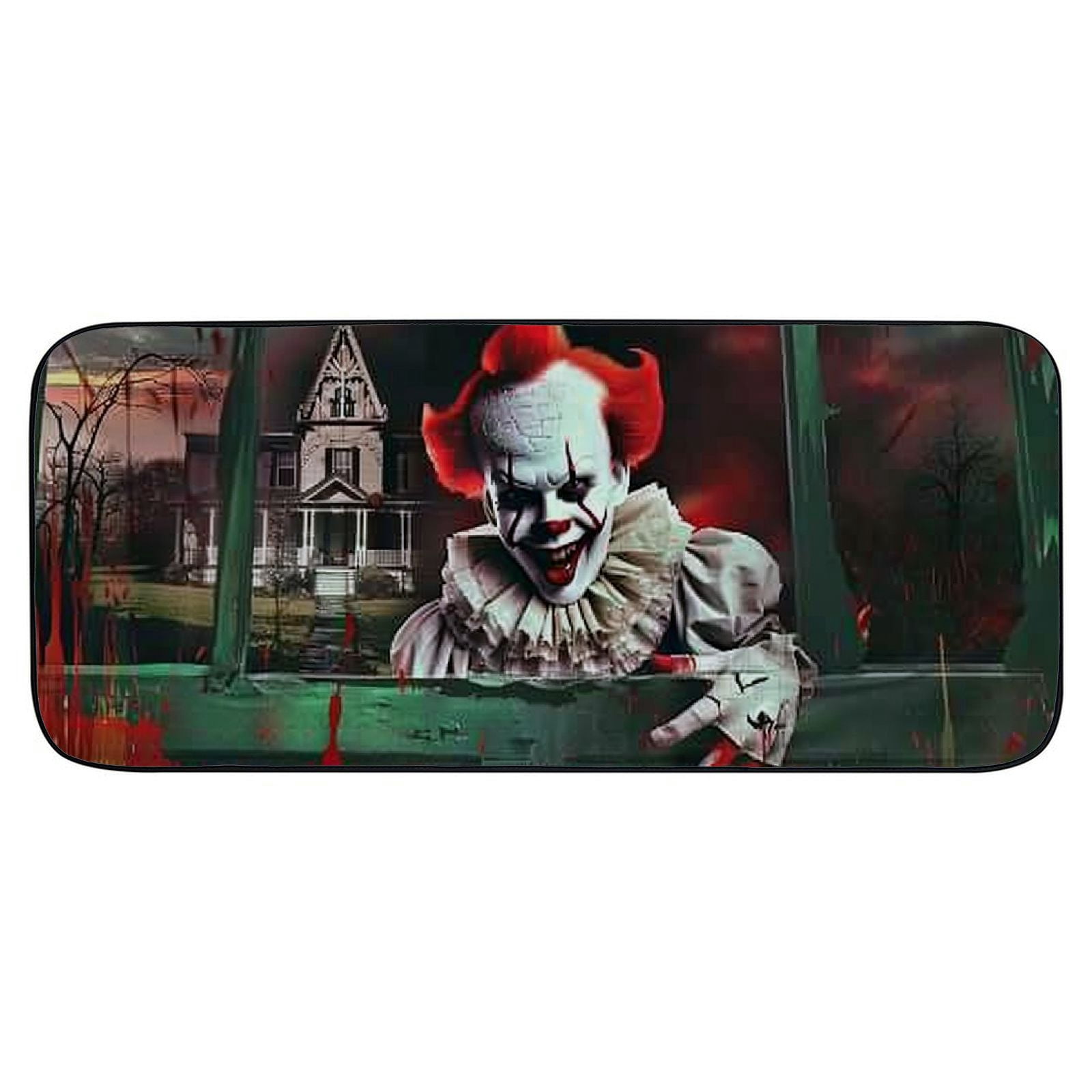 Heduofu Halloween Door Mat Outdoor Welcome Mats Non Slip, Washable Halloween Joker Indoor Front Doormat Entrance Mat, Horror Rubber Halloween Rug Area Rug for Front Door, Home Decor 19.68*47.24 in