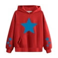 thumbnail image 2 of Mercatoo Kids Girls' Hoodies Star Graphic 𝐏reppy 𝐇ooded Sweatshirt Toddler Y2𝐊 Trendy Oversized Hoodies Pullover Sweatshirts, 2 of 4