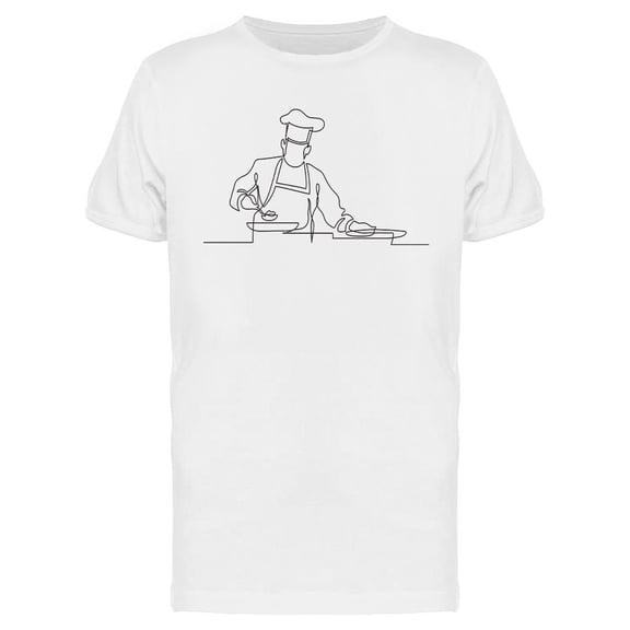 Chef Preparing Food T-Shirt Men -Image by Shutterstock, Male Medium