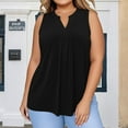 thumbnail image 4 of Diufon Womens Tank Tops Plus Size V Neck Sleeveless Summer Shirts Dressy Casual Blouses Loose Pleated Tees, 4 of 8