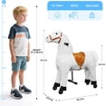 thumbnail image 3 of DEYGIA Ride on Horse for Big Kids Horse Ride on Toy, Riding Horse Pony Rider Mechanical Walking Action Plush Animal for 9 Years to Adult, No Battery or Electricity, Giddy up, Max Load 187LBS, 3 of 10