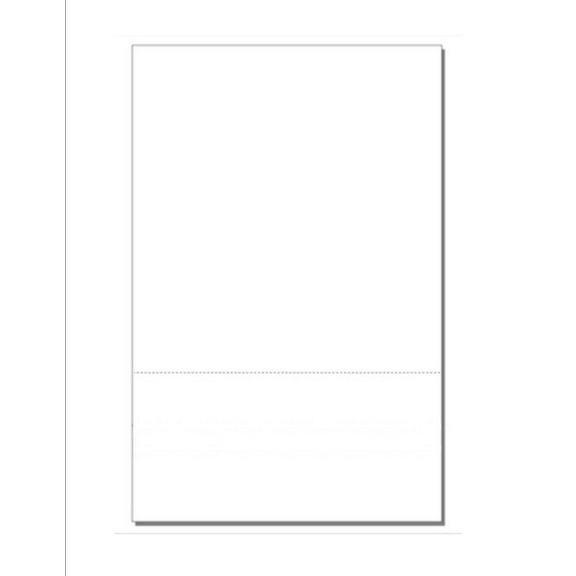 Blank Business Form, 11" x 17", w Perfed Bottom 4" x 11", White Bond -500 Sheets