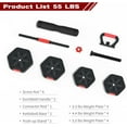 thumbnail image 2 of VIVITORY Dumbbell Sets Adjustable Weights, Free Weights with Connector, Non-Rolling Adjustable Dumbbell Set, Barbell for Home Gym, Hexagon, Cement Mixture, 2 of 7