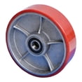 thumbnail image 3 of GUOOL Cric de Palette Volant Réparation Facile Roulement Silencieux Roulements Doubles Scellés Rouge Roue PU, 3 of 9
