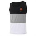 thumbnail image 3 of ZCFZJW Men's Tropical Palm Tree Print Workout Sleeveless Striped Color Block Shirts Quick Dry Swim Beach Muscle Gym Running Athletic Tank Top Gray XXL, 3 of 6