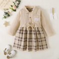 thumbnail image 6 of Uccdo 2Pcs Toddler Baby Boys Girls Brother and Sister Matching Outfits Set Kids Plaid Shirt Jacket Top + Sleeveless Dress 18M-6T, 6 of 8
