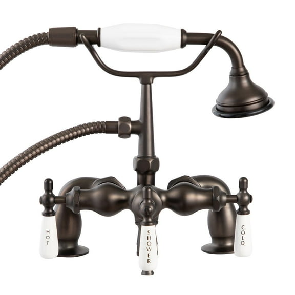 Mason Hill Collection Deck Mount Downspout Tub Faucet with Handshower