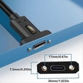 thumbnail image 4 of 0.3m USB 4.0 Type-C Up-Angle to Type-C Female Panel Mounting Extension Cable 240W 8K 40Gbps Data Cor, 4 of 5