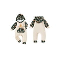 thumbnail image 2 of BemeyourBBs Newborn Baby Boys Girls Christmas Outfit Gingerbread Man Romper Christmas Long Sleeve Pocket Hooded Jumpsuit, 2 of 9