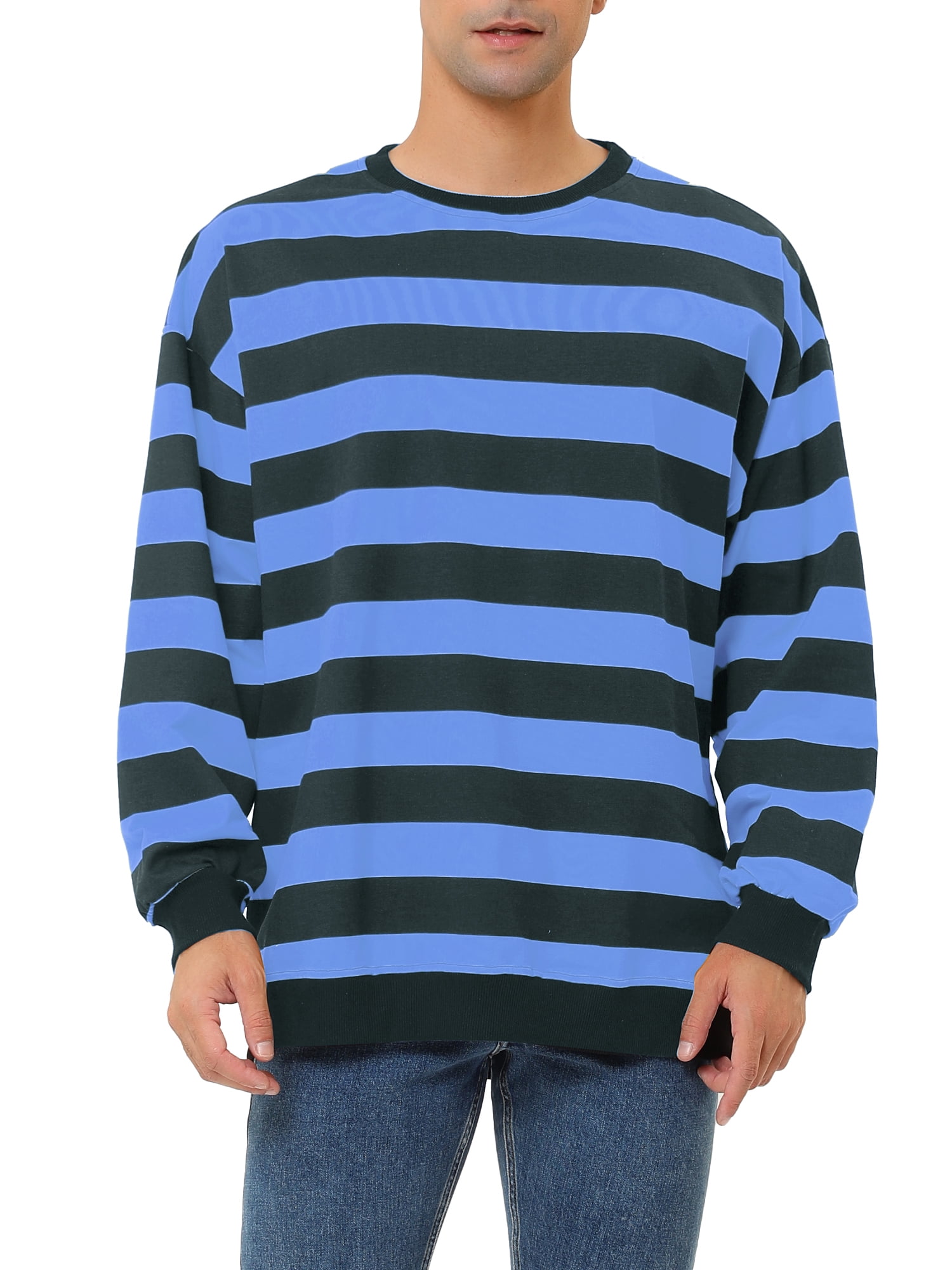 Long Sleeve Red White Striped Men's 