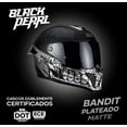 thumbnail image 2 of Casco Integral Black Pearl Bandit Negro Plata Mate Dot Ece Talla XL, 2 of 6