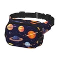 thumbnail image 2 of Zufioo Space Planet Print Square Double Layer Waist Bag, Durable & Stylish Fanny Pack with Zippered Pockets and Adjustable Strap for Outdoor & Daily, 2 of 9