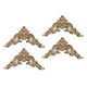 thumbnail image 3 of 4 calcomanías de madera tallada sin pintar, adornos decorativos, apliques de madera tallada para esquinas. 8cmx8cmx0.8cm, 3 of 9