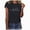 A49-Black, variant on Women T-Shirt Printed Casual Fashion Soild Color Short Sleeve Tops