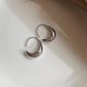 thumbnail image 3 of Vintage Matte Metal Gold Geometric C Round Shape Circle Hoop Earrings For Girl Women$chunky Gold Hoop Earrings, 3 of 4