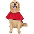 thumbnail image 3 of Poncho impermeable con capucha para perros de 14 a 24 kg, impermeable para mascotas, ropa para perros, poncho grande y cálido para perros (1 unidad, rojo, 3XL), 3 of 5