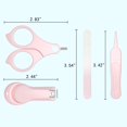 thumbnail image 3 of Baby Nail Clippers, 4-in-1 Safe Baby Nail Kit with Cute Case, Nail Clipper, Scissors, Tweezers, Baby Nail File Set for Newborn, Infant, Toddler and Kids-Owl Pink, 3 of 7