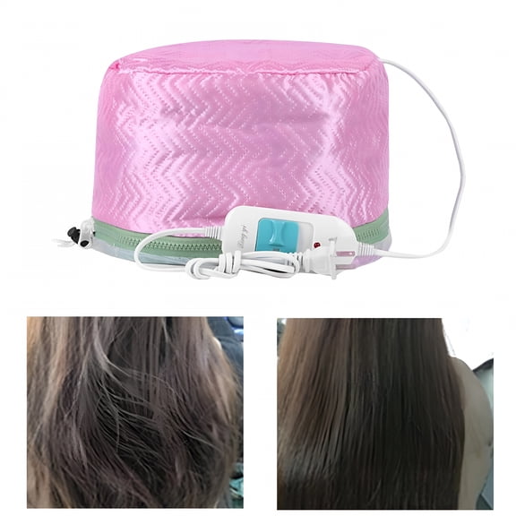 HIBIBUD Hair Steamer Deep Conditioning Heat Adjustable Hair Care Heating with Intelligent, Nourishing Hat, Gifts for Pink