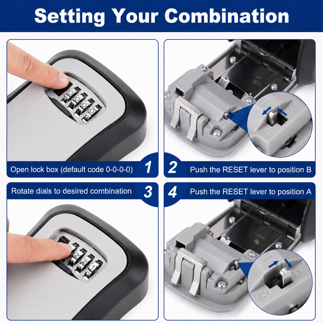 Koymisku Key Lock Box Weatherproof Combination Lockbox photo 4