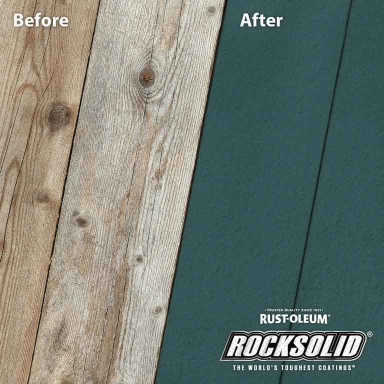 Cobalt Rust Oleum RockSolid 20X Exterior Wood Deck Resurfacer 319375T Gallon Walmart