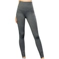 thumbnail image 3 of Pantalons pour Femmes Taille Haute Mode Décontractée Femmes Solide Span Dames Taille Haute Pantalons Larges Pantalons de Yoga Pantalons Complets Liquidation, 3 of 3