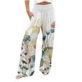 thumbnail image 2 of Azrian Womens Pants Clearance,Womens Plus Size Pants Casual Printing Pockets Elastic Waist Comfortable Straight Loose Pant Clearance, 2 of 5