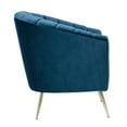 thumbnail image 3 of Manhattan Comfort Rosemont Velvet Accent Chair in Blue and Gold, 3 of 5