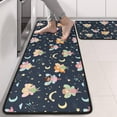 thumbnail image 2 of Kitchen Rugs Sets Of 2,Dark Blue Fairy Princess Pattern Anti Fatigue Kitchen Mat Rugs Non Slip Washable,Decorative Kitchen Floor Mats for Kitchen,Sink,Laundry,17"x47"+17"x47", 2 of 5
